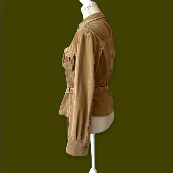 Vintage Max Studio.com Corduroy Belted Jacket Blouse - Picture 3 of 9